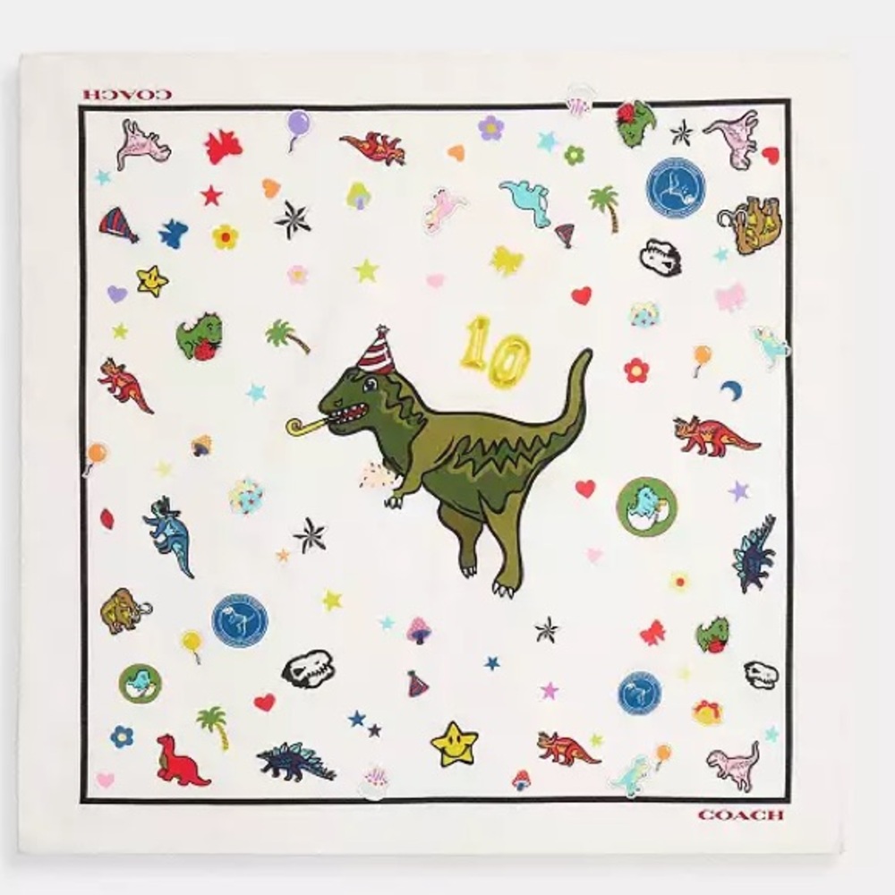COACH rexy birthday scarf bandana